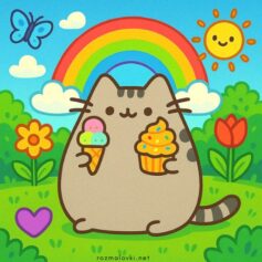 Розмальовки з котом Пушином скачати, роздрукувати безкоштовно