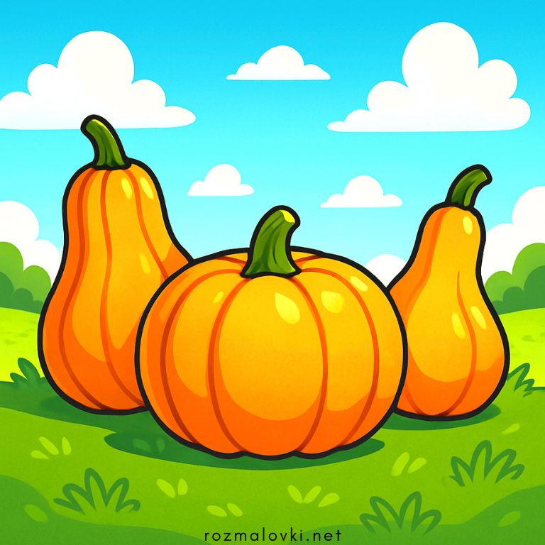 Розмальовки Гарбузи 🎃