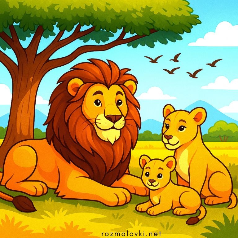 Розмальовки Леви 🦁