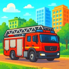 Розмальовки пожежних машин - роздрукувати безкоштовно А4, скачати розфарбовки