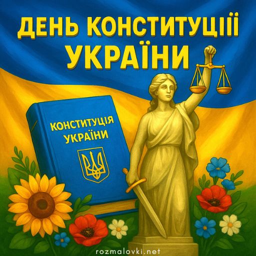 Розмальовки День Конституції України 💙💛