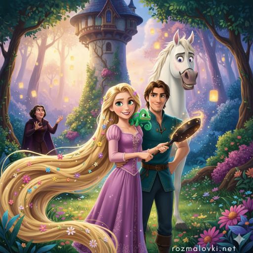Розмальовки Рапунцель