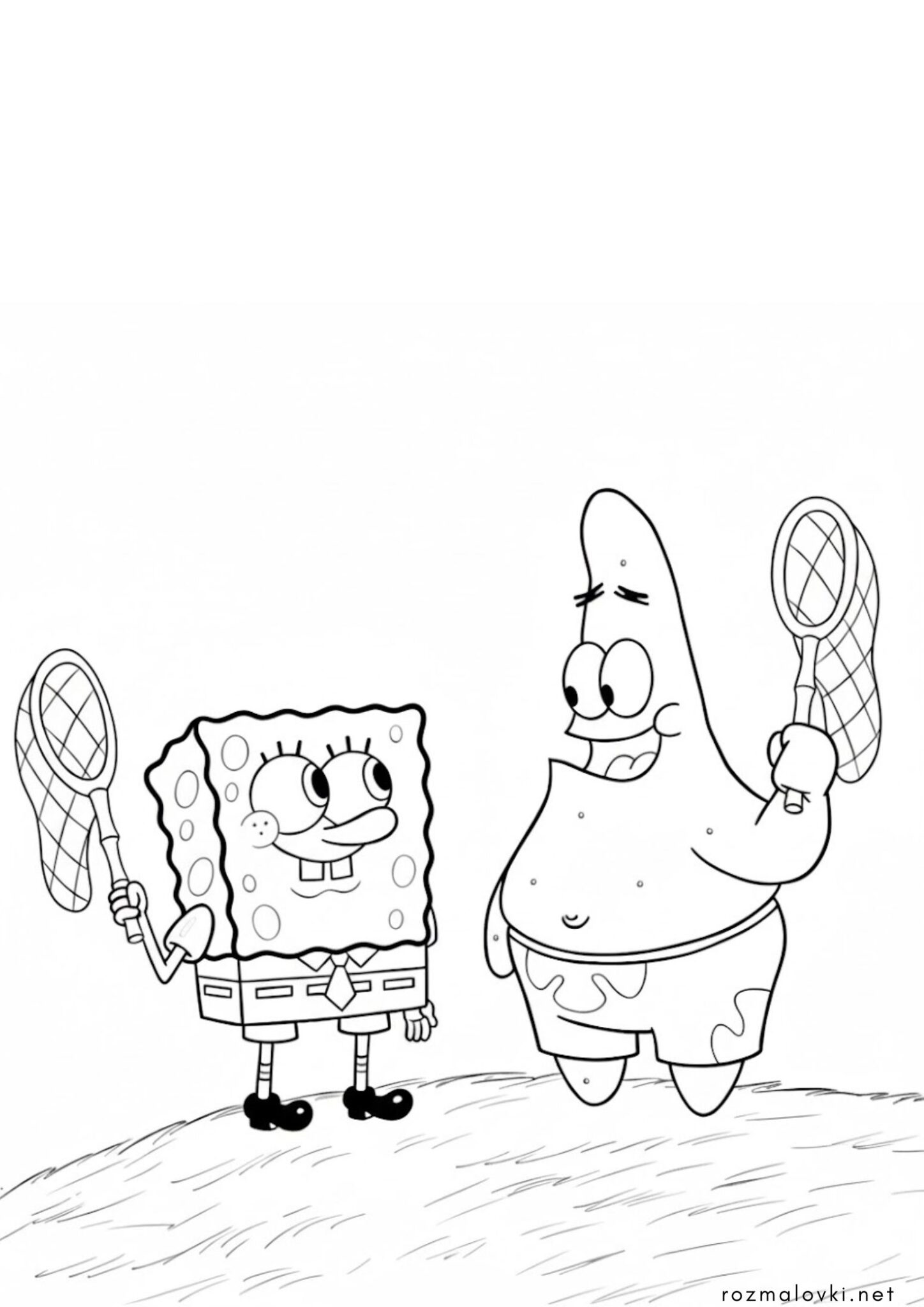 Раскраска Спанч Боб та Патрік