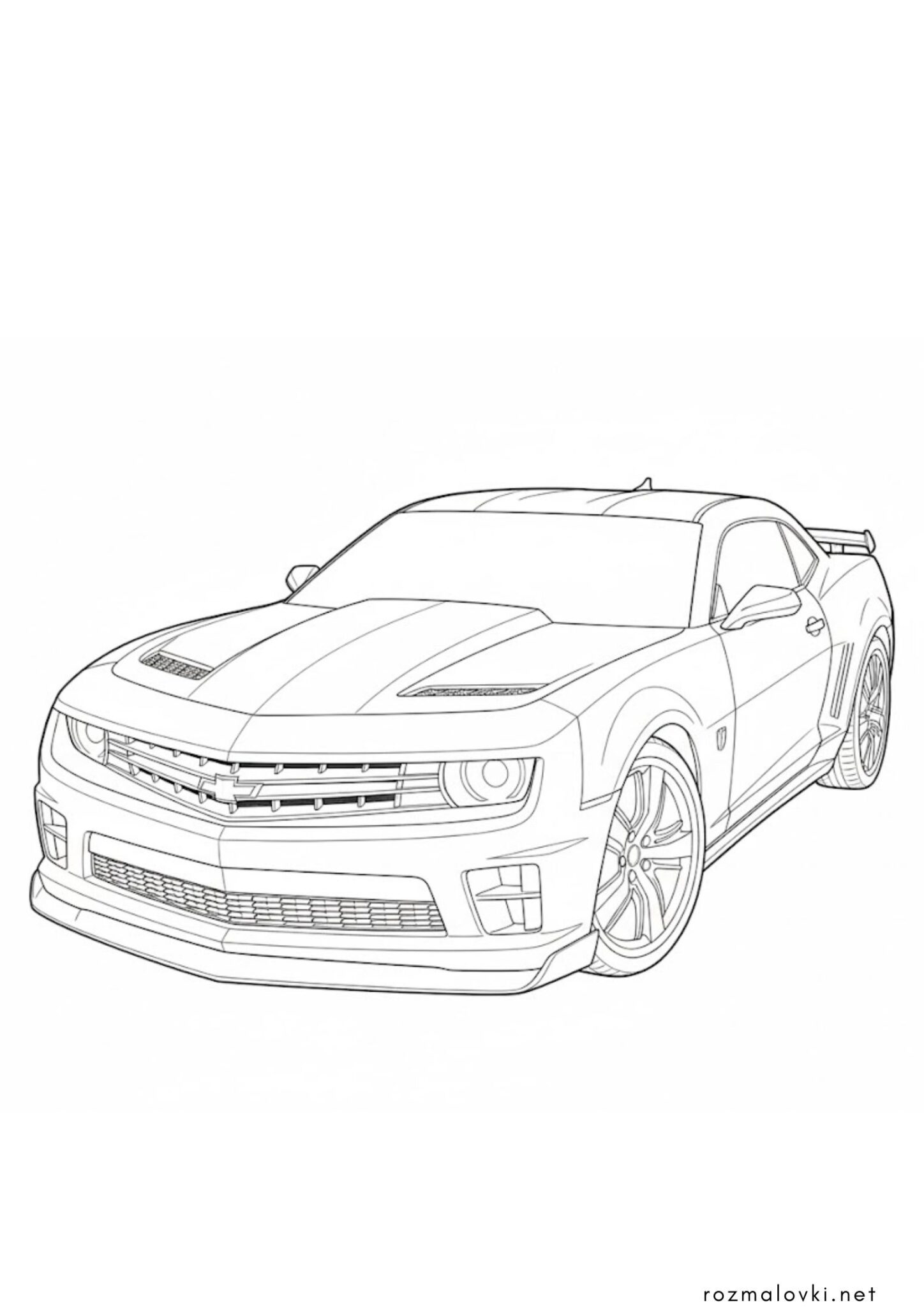 Раскраска Трансформер Бамблбі машина