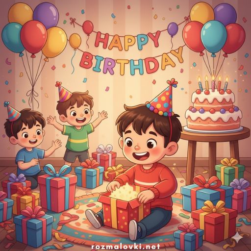 Розмальовки День народження