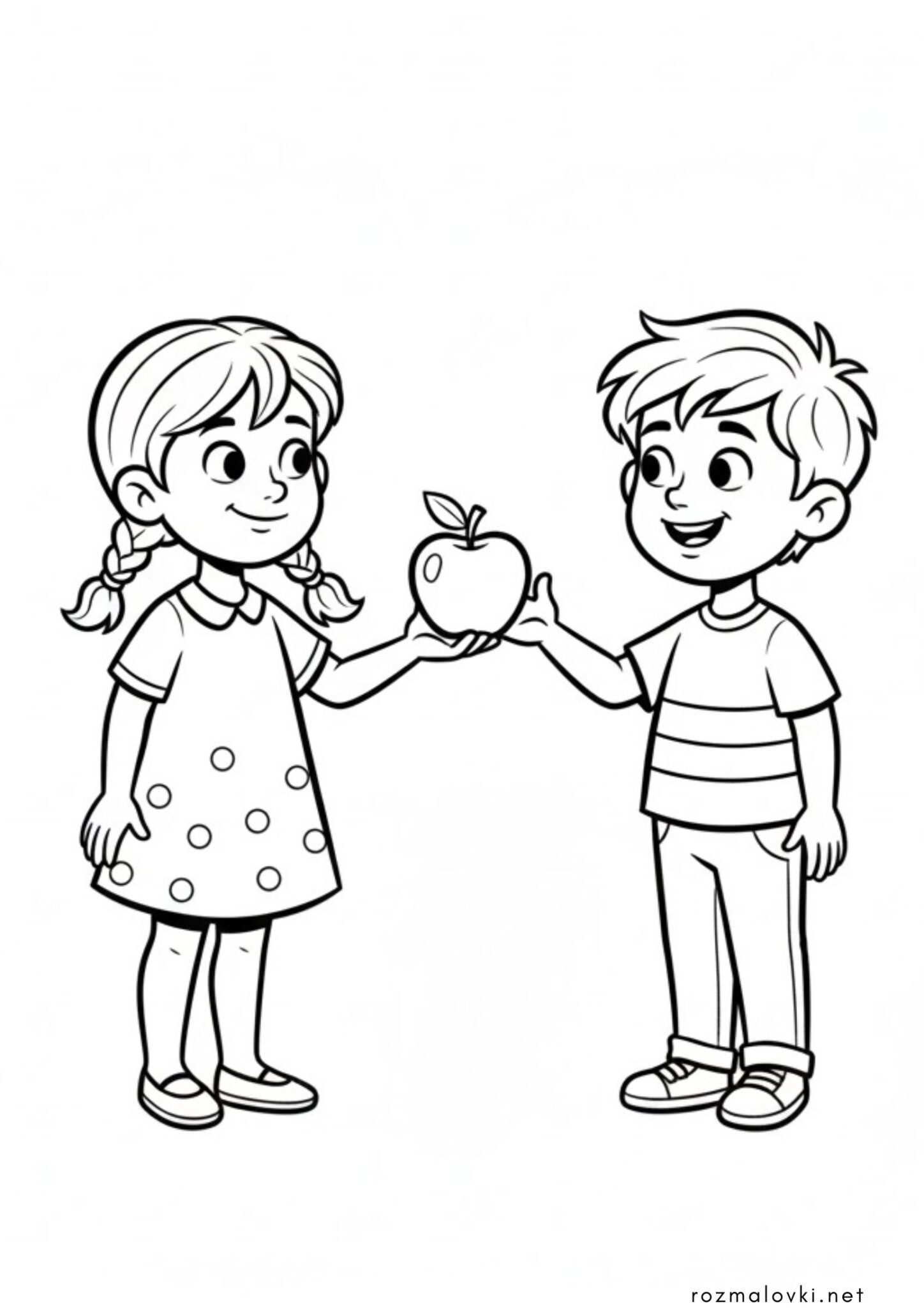 Раскраска Доброта – поділитися з ближнім