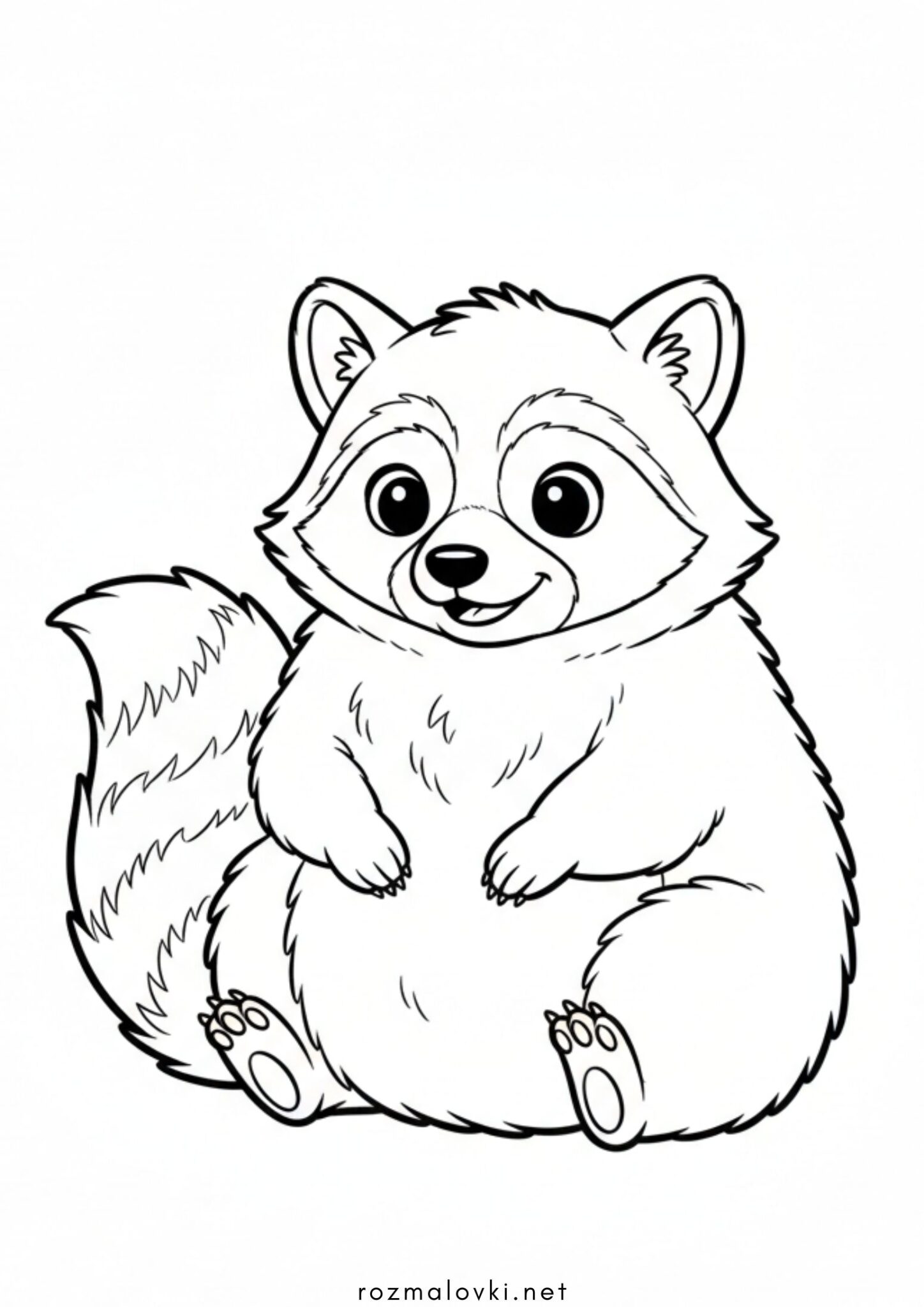 Раскраска Милий єнот