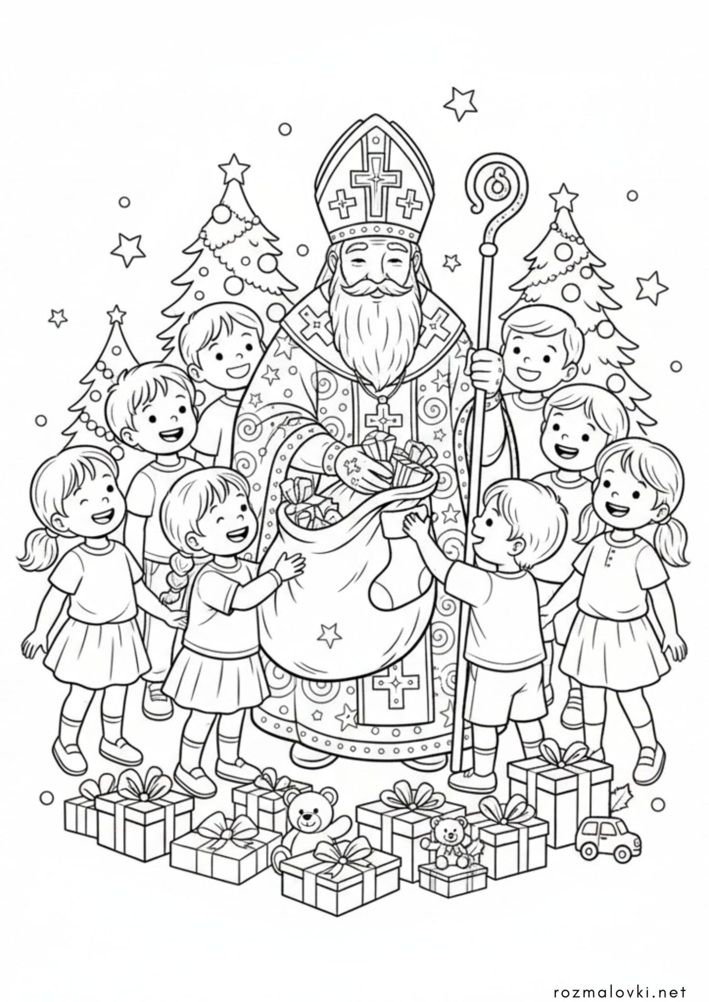 Раскраска Свято Святого Миколая