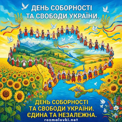 Розмальовки День соборності та свободи України