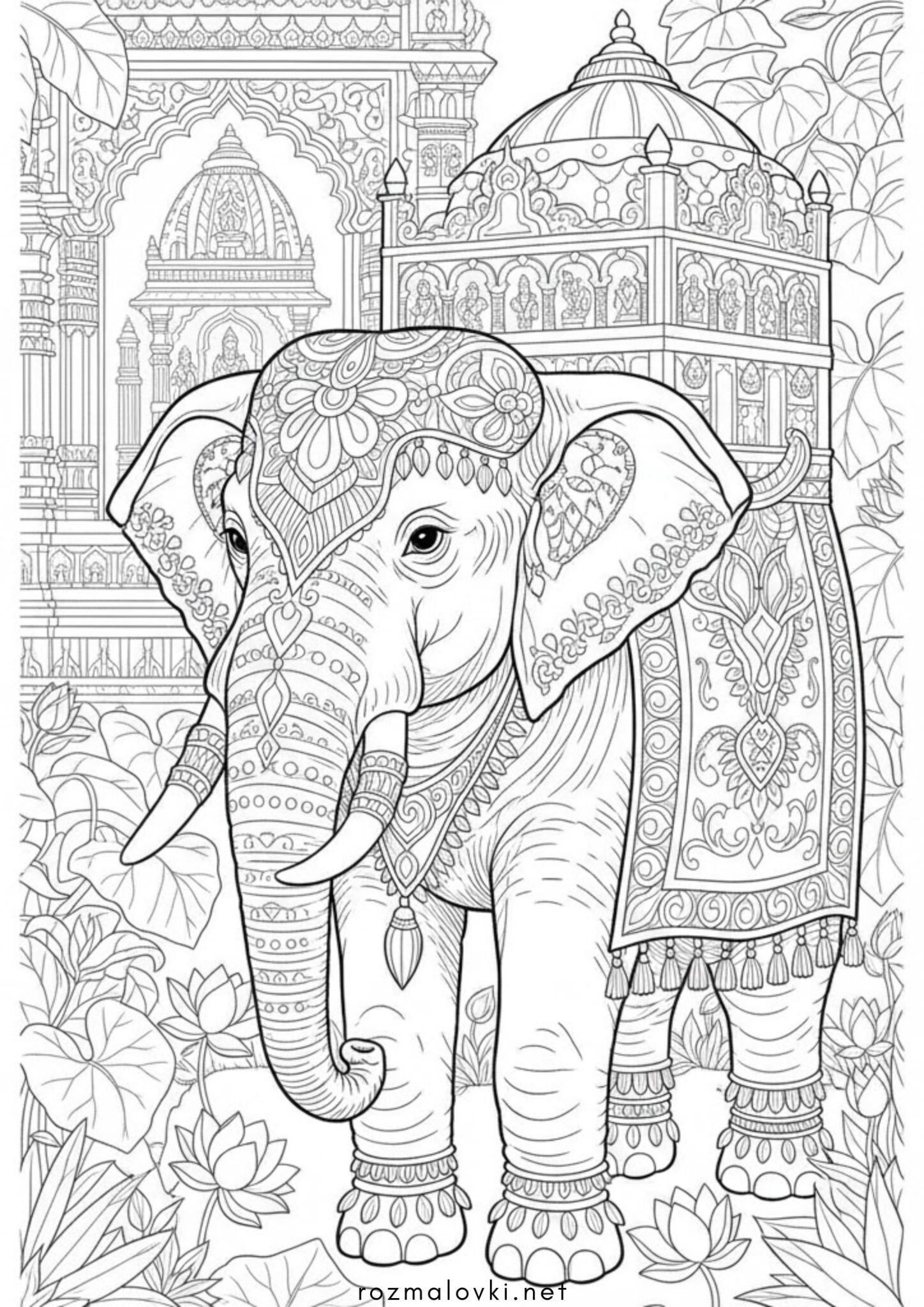 Раскраска Індійський слон