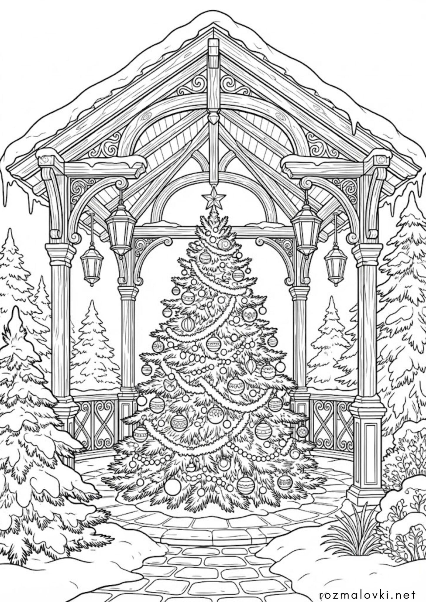 Раскраска Merry Christmas