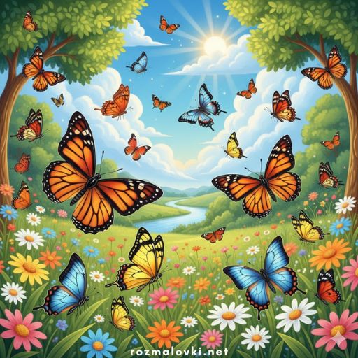 Розмальовки Метелики