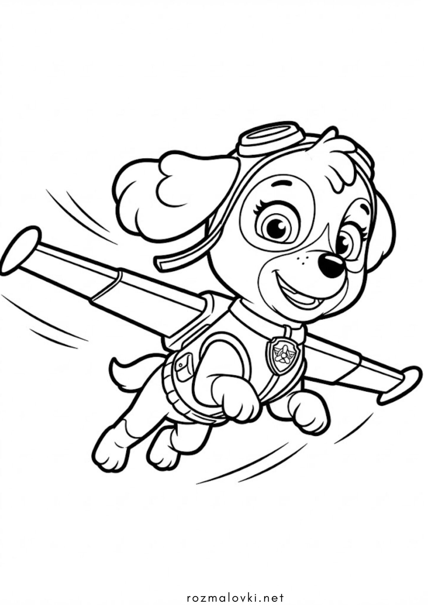Раскраска Мила Скай (Щенячий патруль)