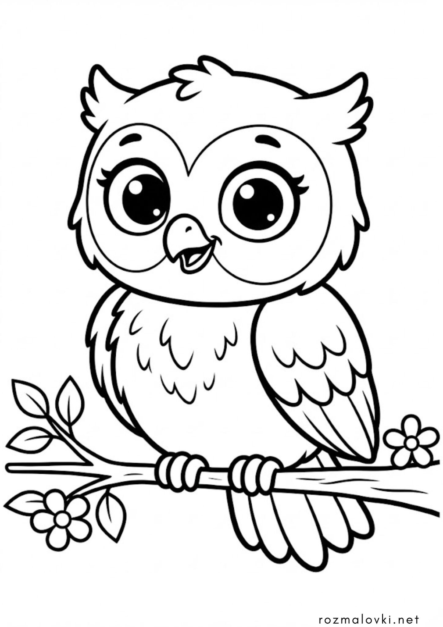 Раскраска Мила пташка сова