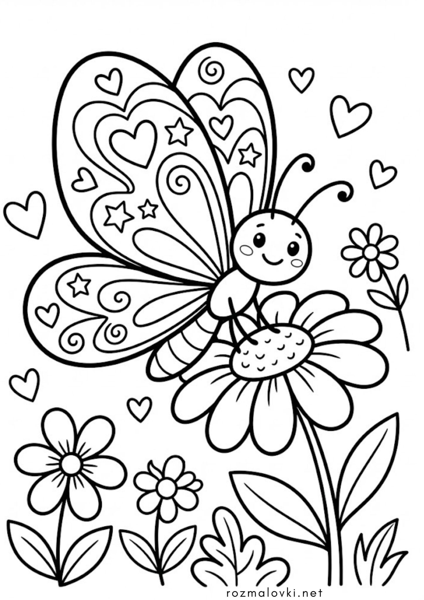 Раскраска Милий метелик