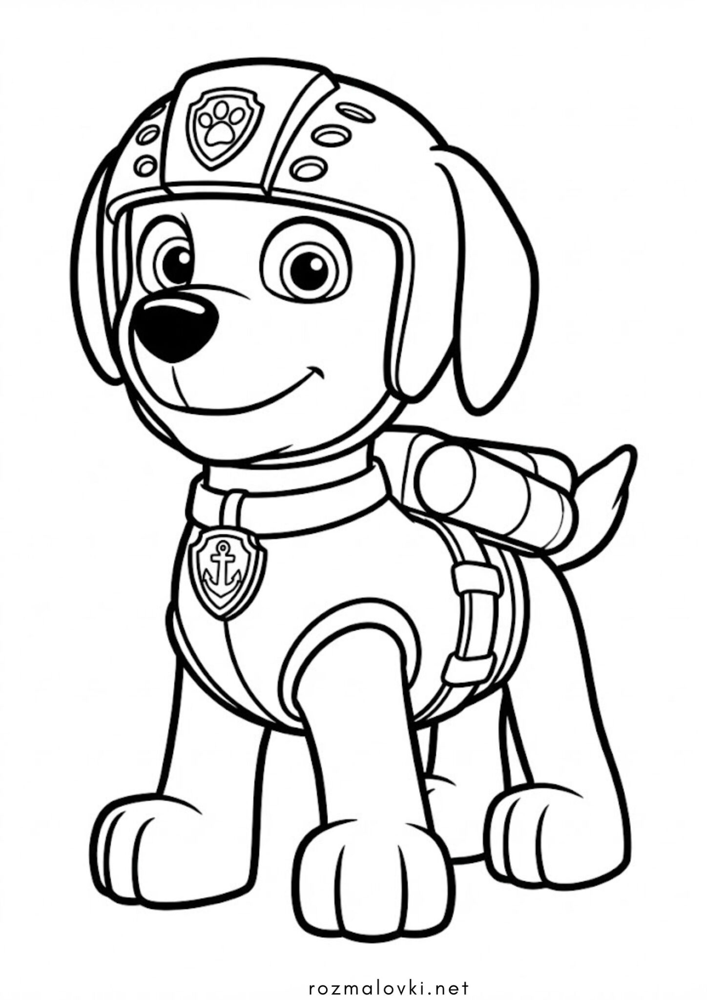 Раскраска Пес Зума (Щенячий патруль)