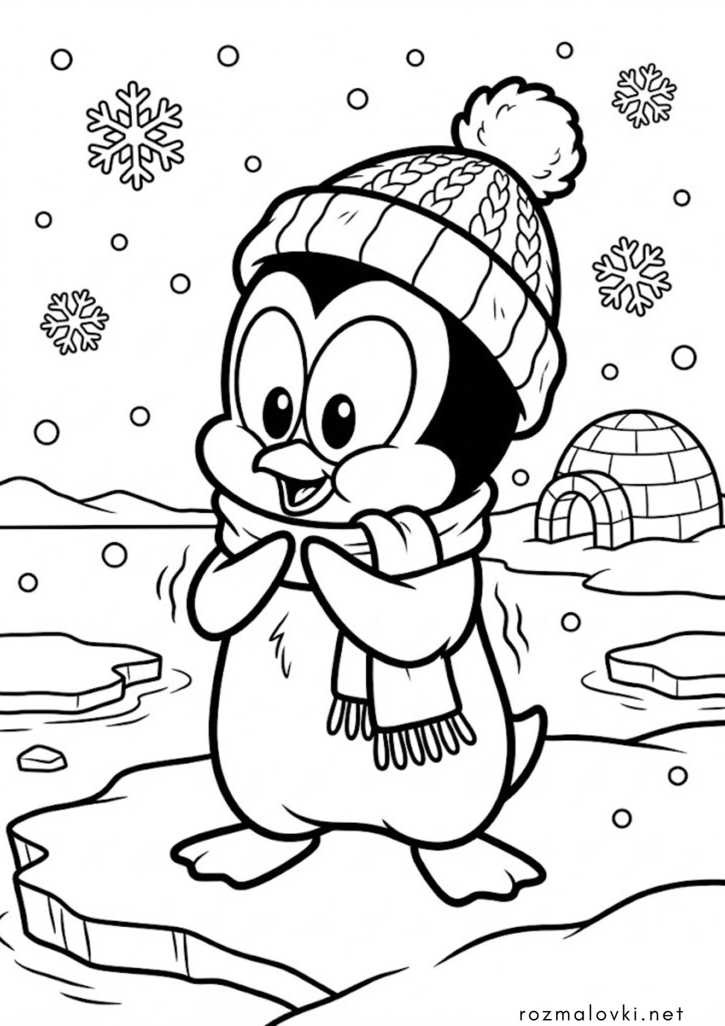 Раскраска Пінгвін Чіллі Віллі (Chilly Willy)