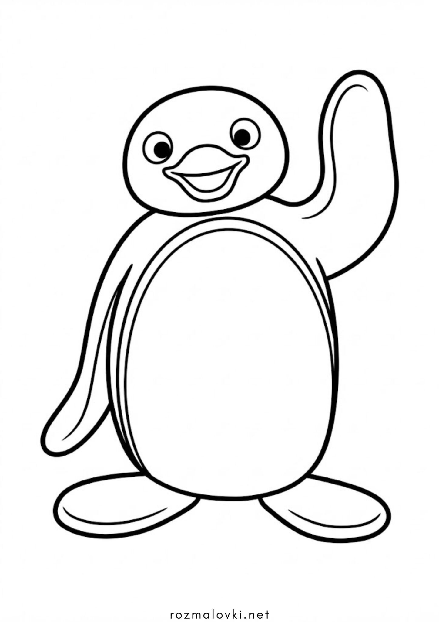 Раскраска Пінгвін пластиліновий Пінгу (Pingu)