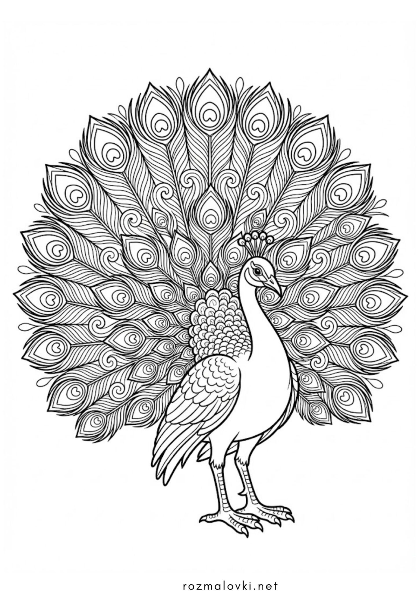 Раскраска Птах павич