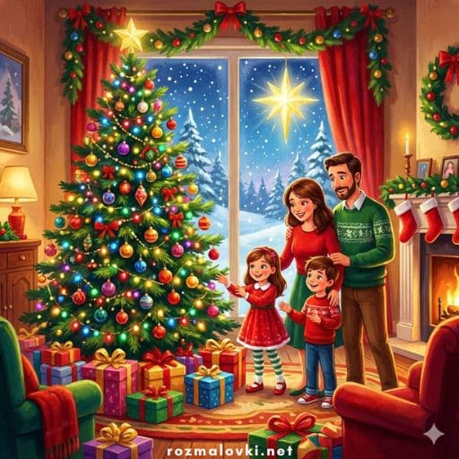 Розмальовки Різдво