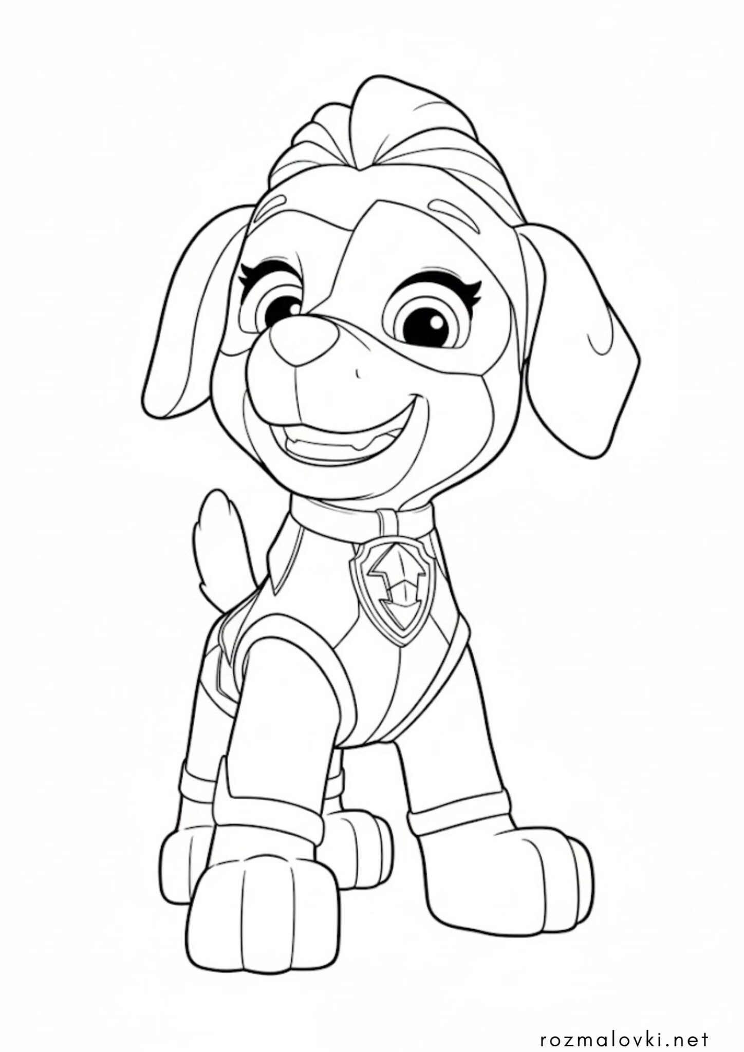 Раскраска Собачка Елла (Щенячий патруль)