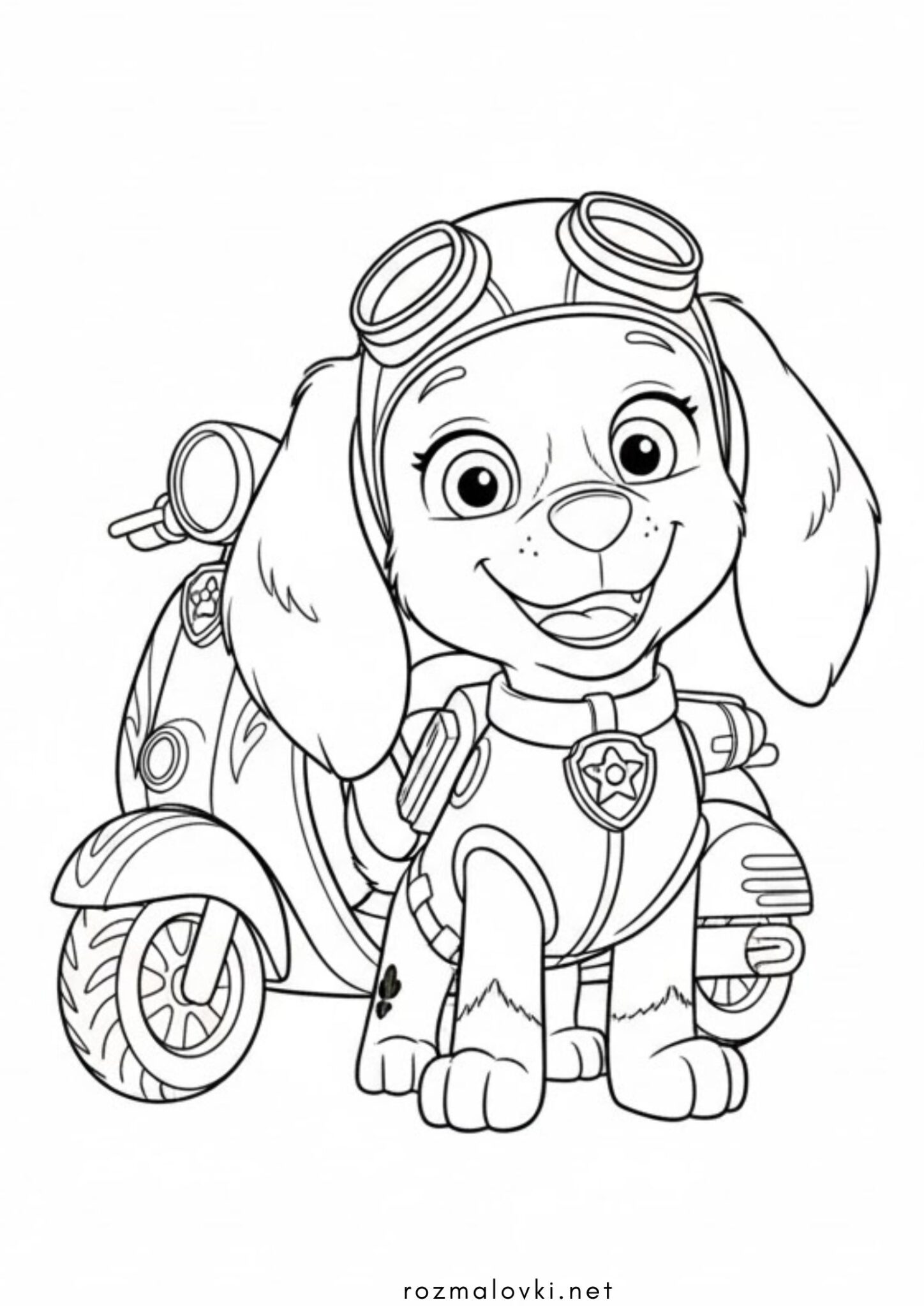 Раскраска Собачка Ліберті (Щенячий патруль)