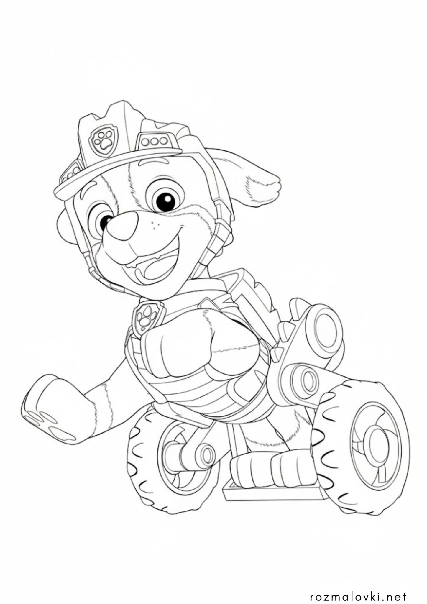 Раскраска Собака Рекс (Щенячий патруль)
