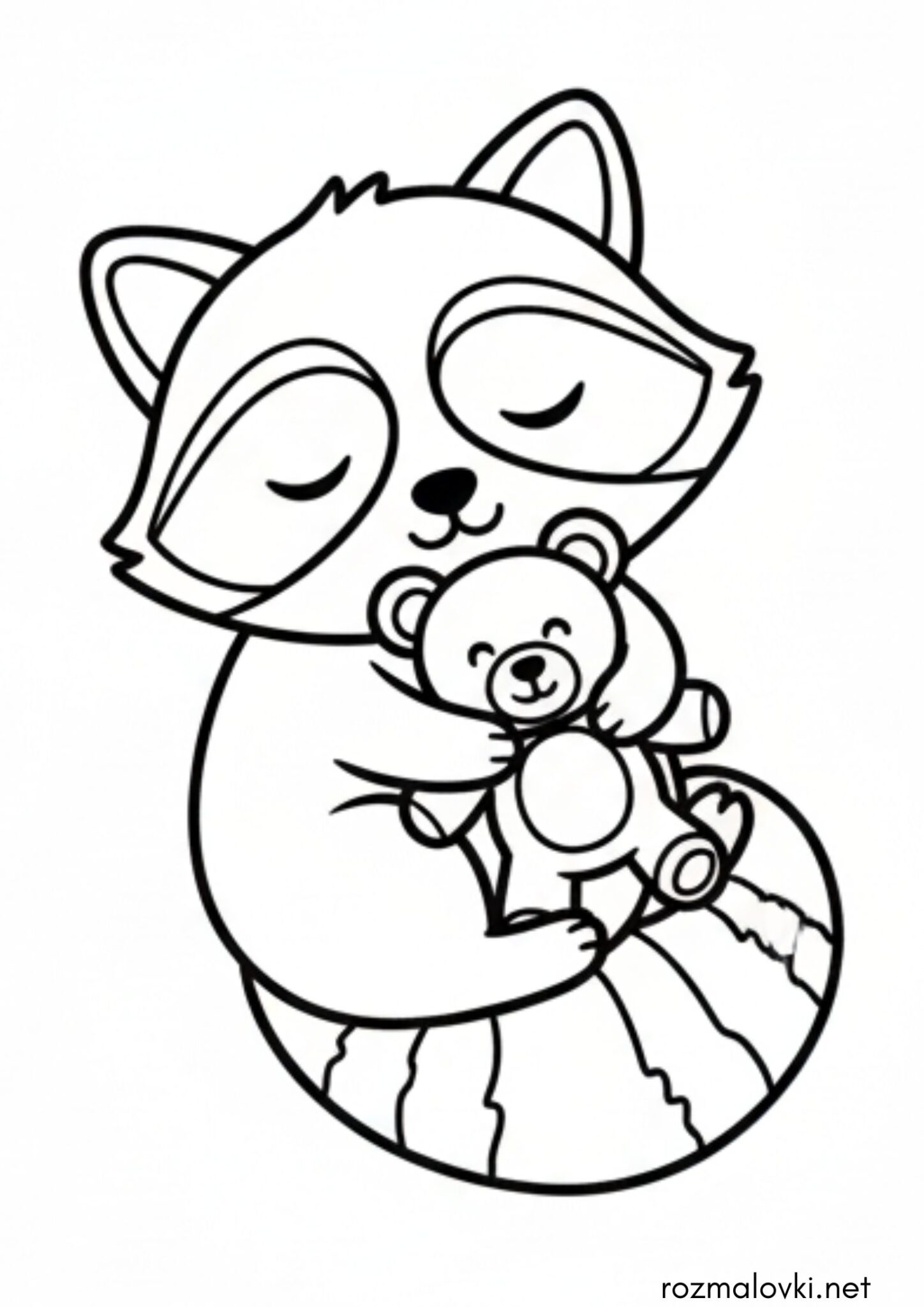 Раскраска Сплячий єнот