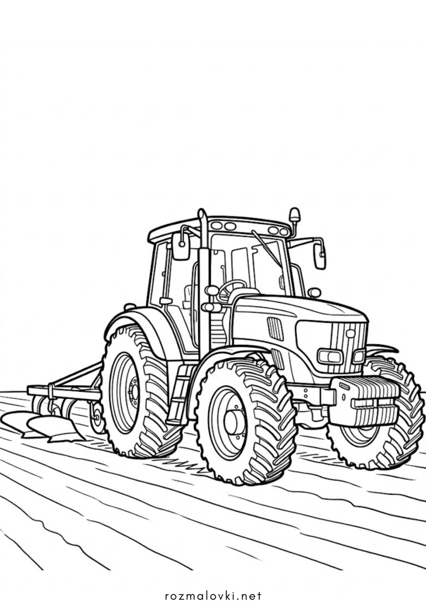 Раскраска Трактор на полі