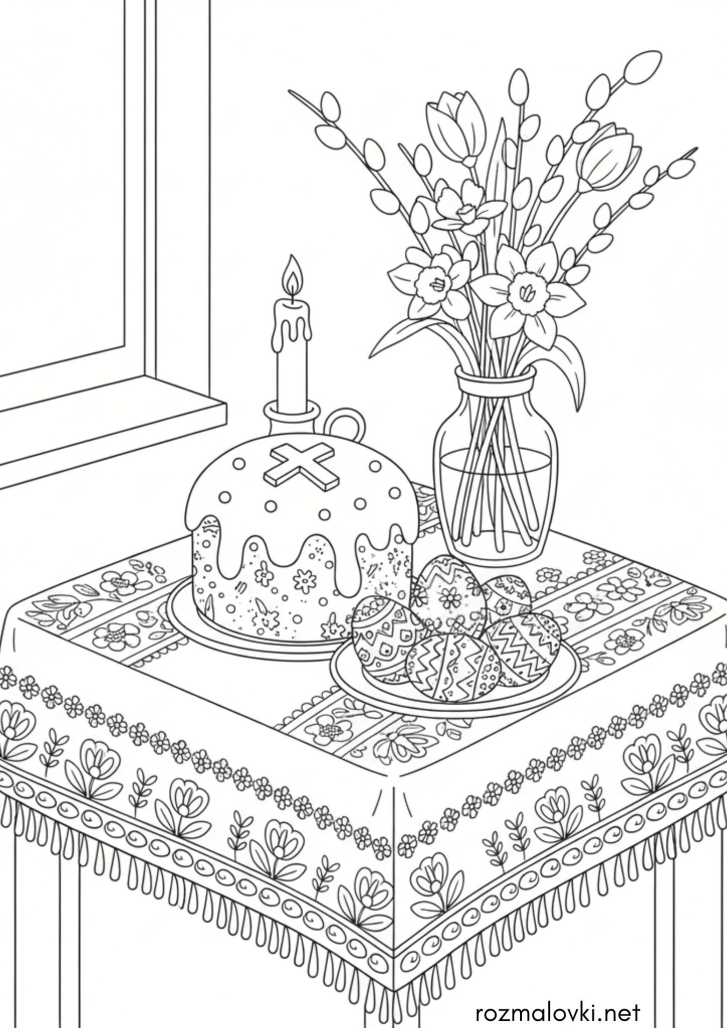 Раскраска Великдень