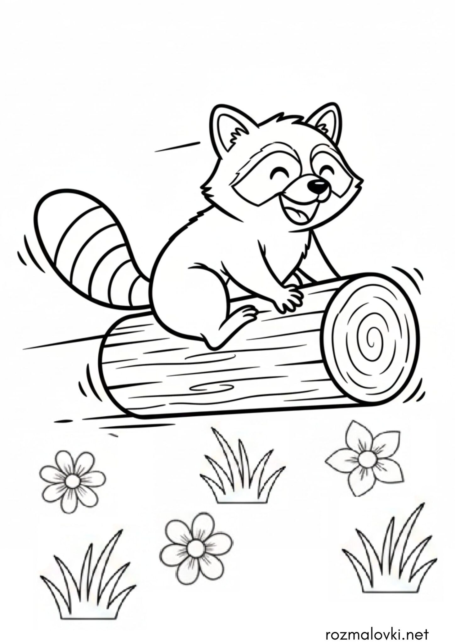 Раскраска Єнот бешкетник