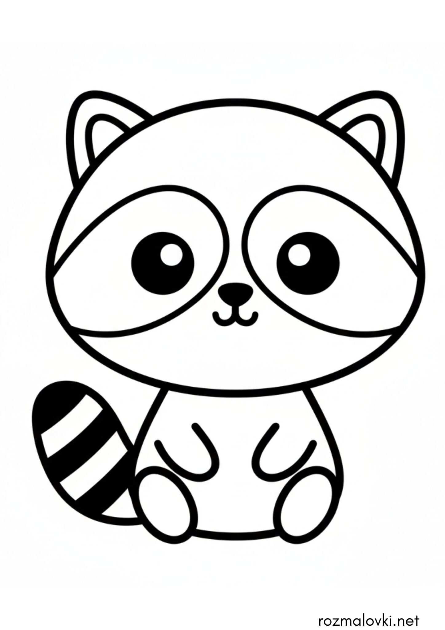 Раскраска Єнот для наймолодших