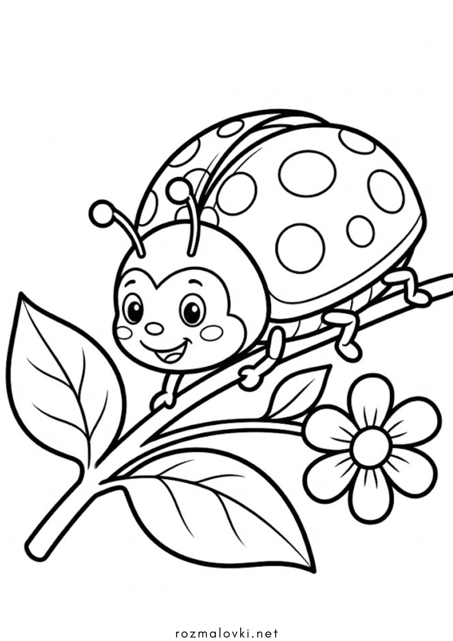 Раскраска Жук Сонечко (Божа корівка)