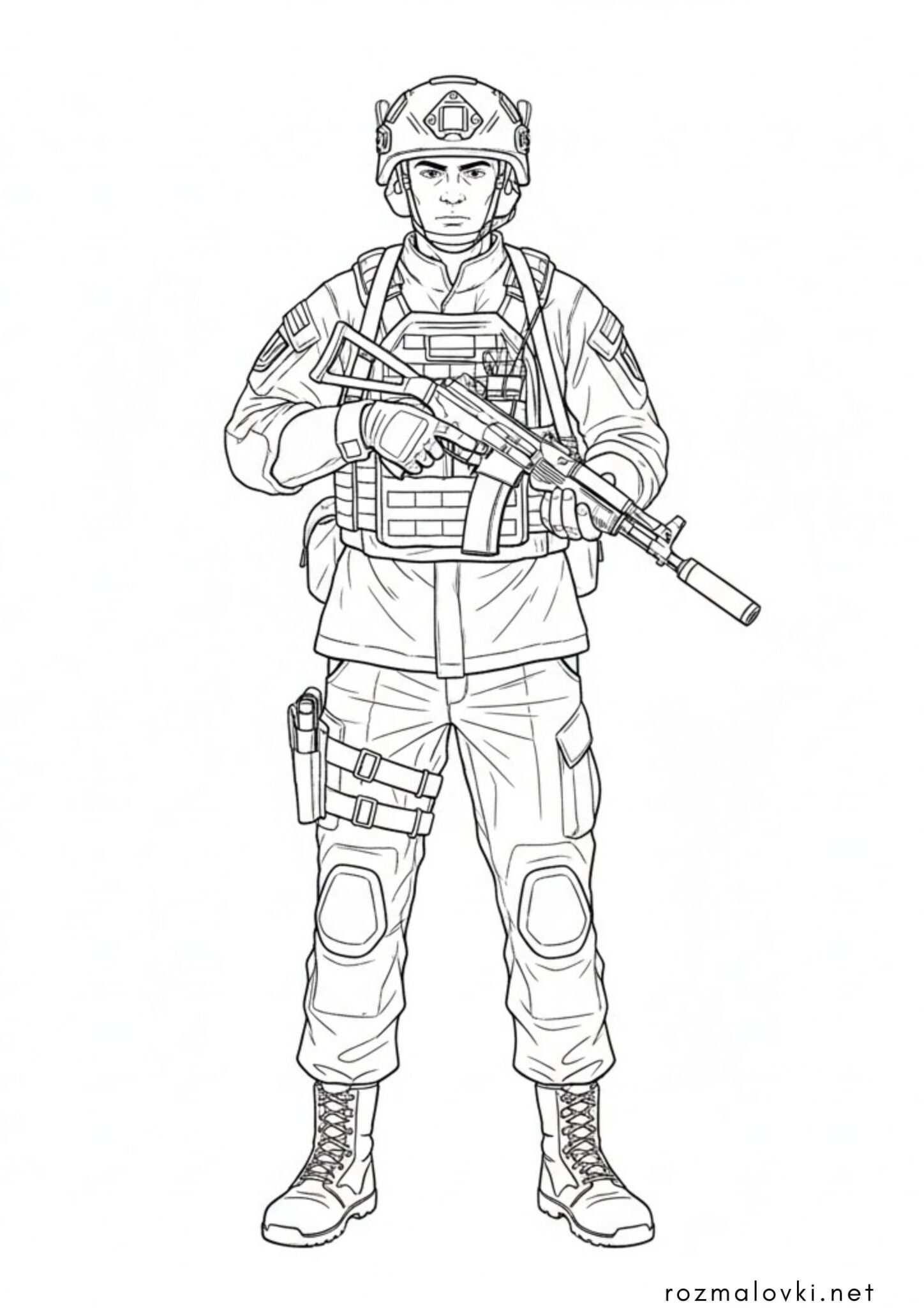 Раскраска Захисник ЗСУ