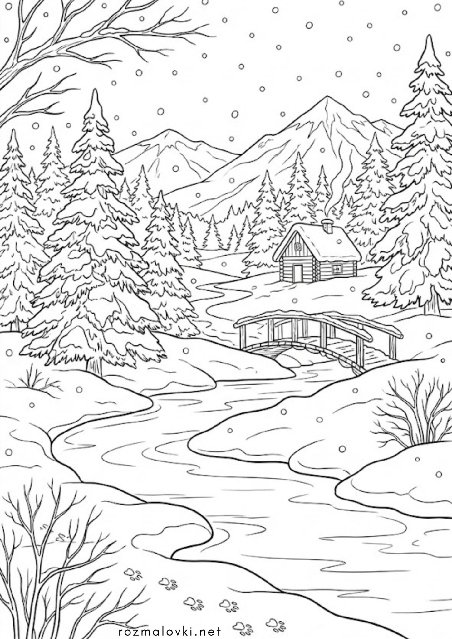 Раскраска Зимова природа