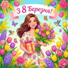 Розмальовки до 8 березня, Жіночий день - Роздрукувати безкоштовно А4, скачати