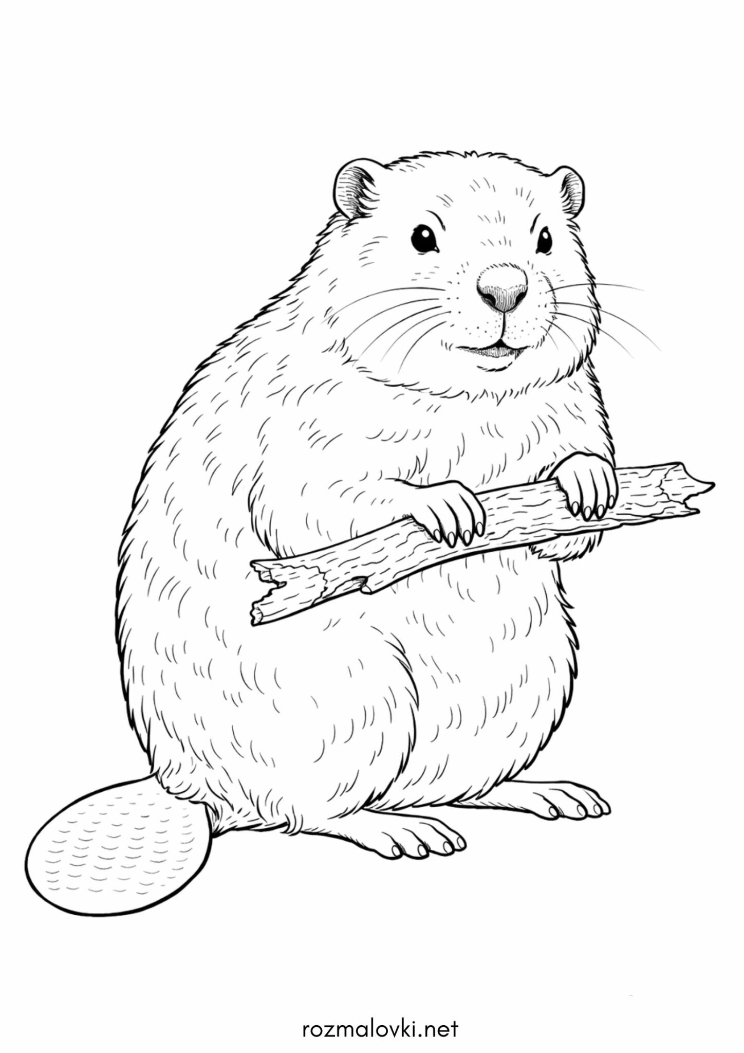 Раскраска Бобер