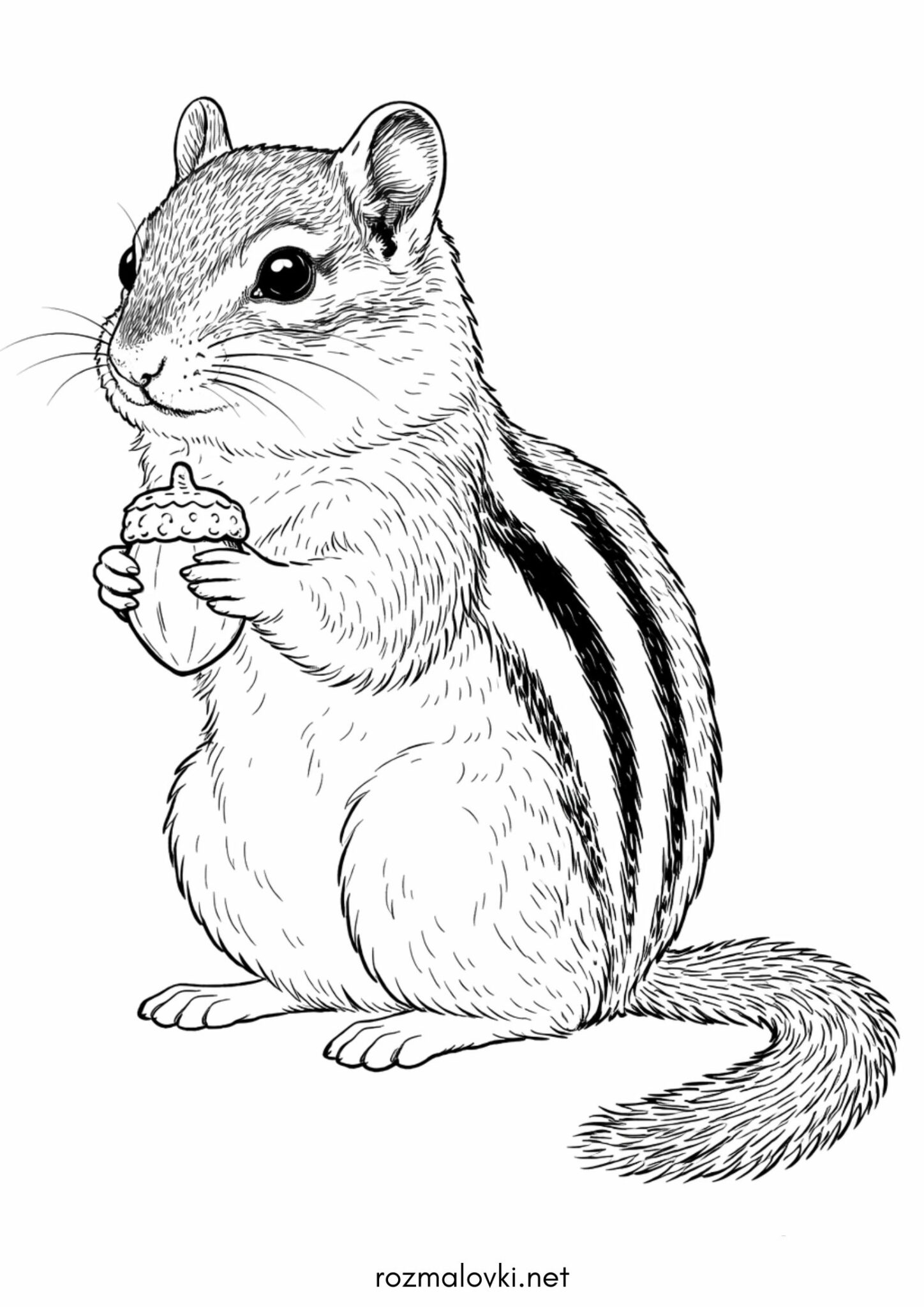 Раскраска Бурундук