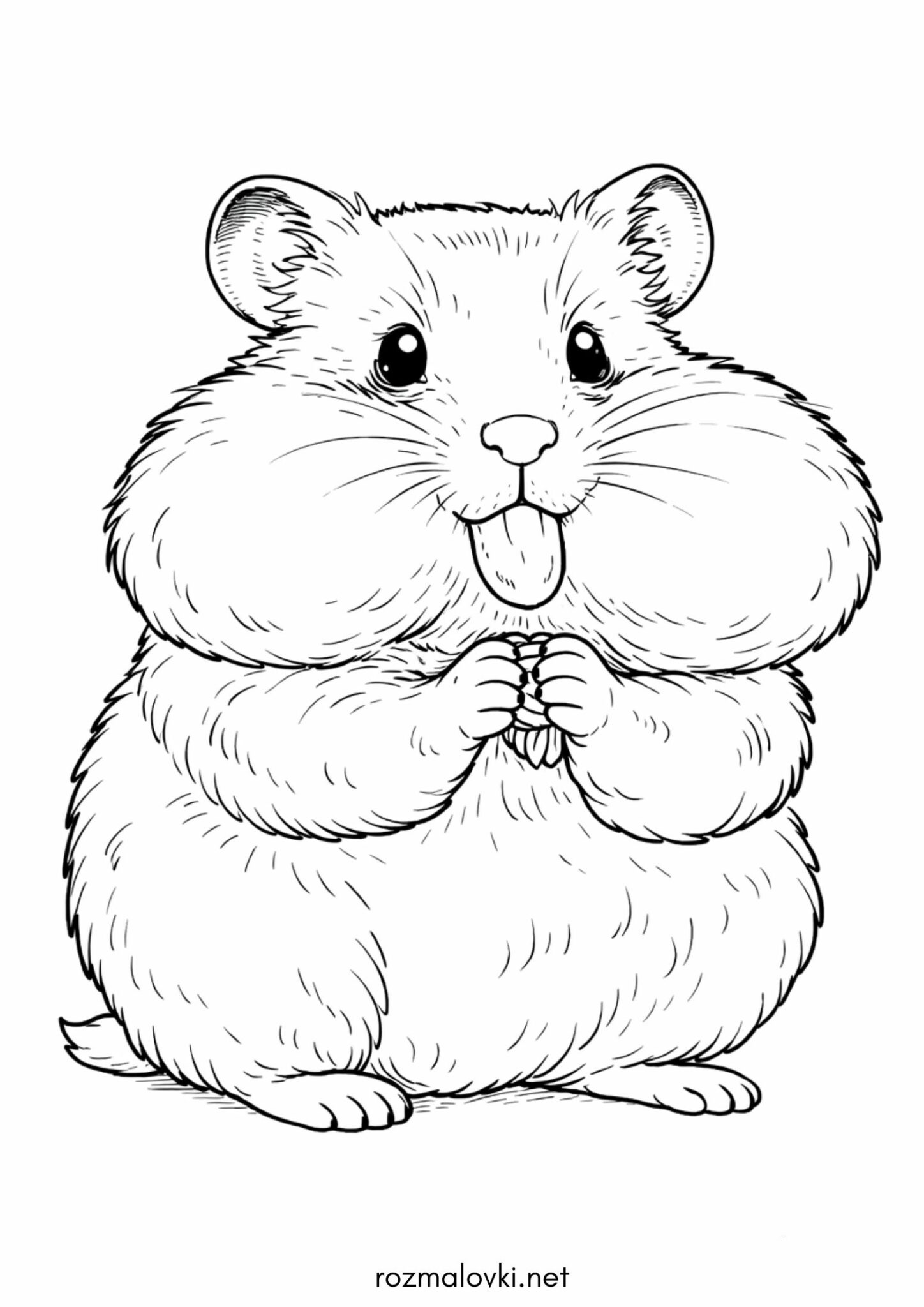 Раскраска Хом’як з набитими щоками