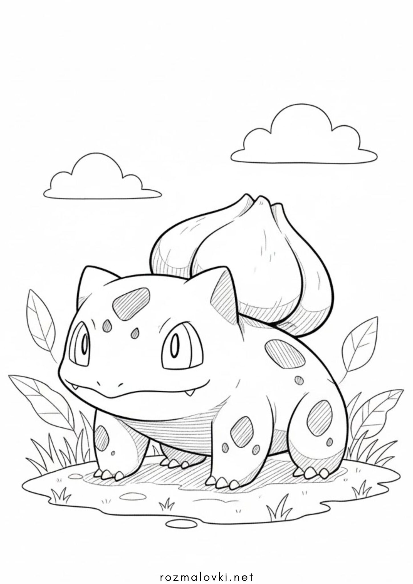 Раскраска Покемон Бульбазавр Раскраска Покемон Бульбазавр