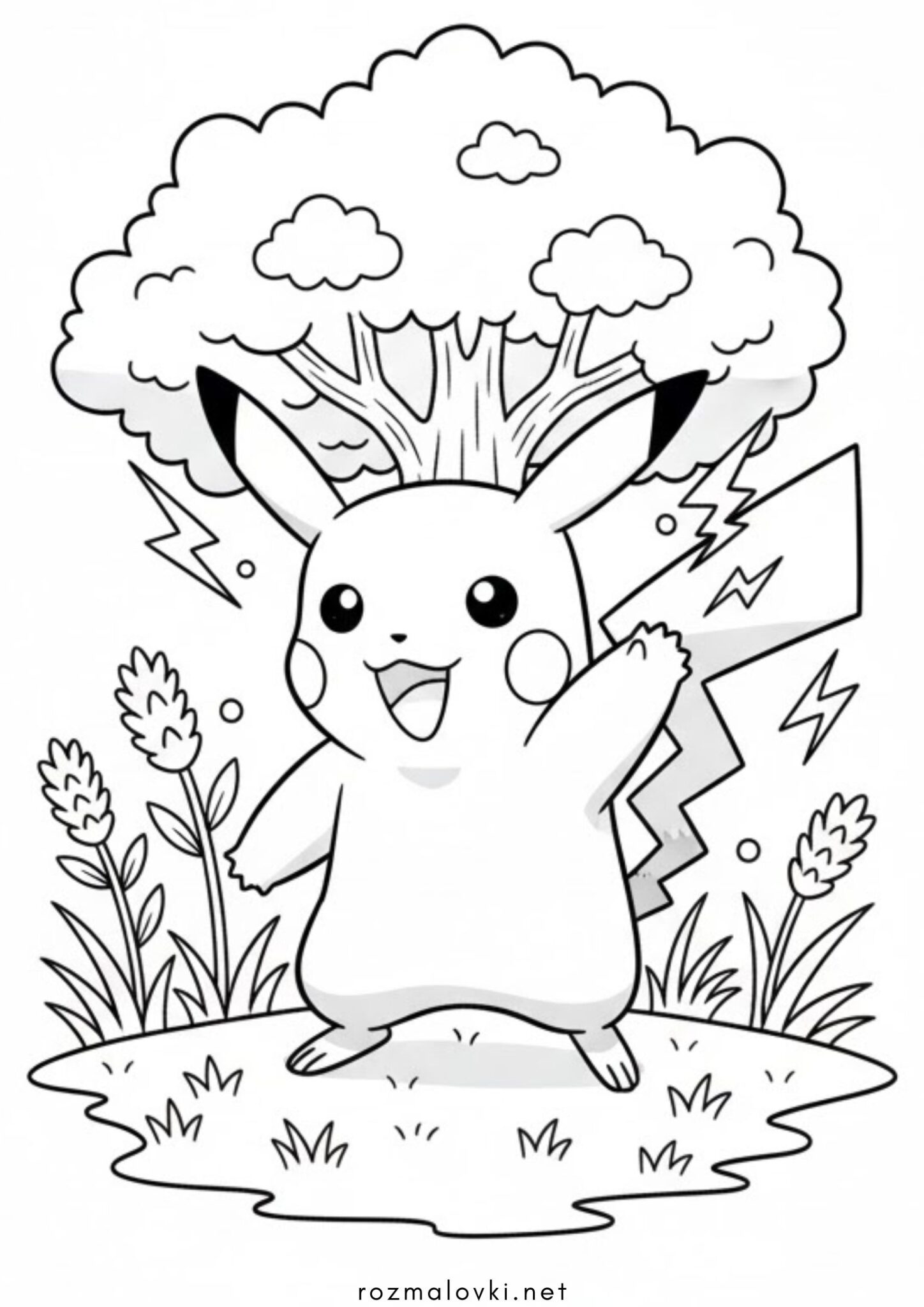 Раскраска Покемон Пікачу