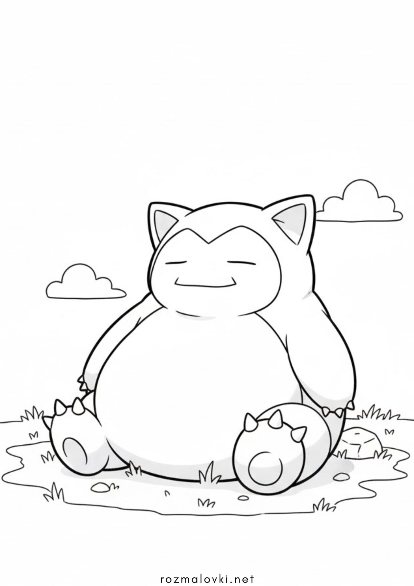 Раскраска Покемон Снорлакс