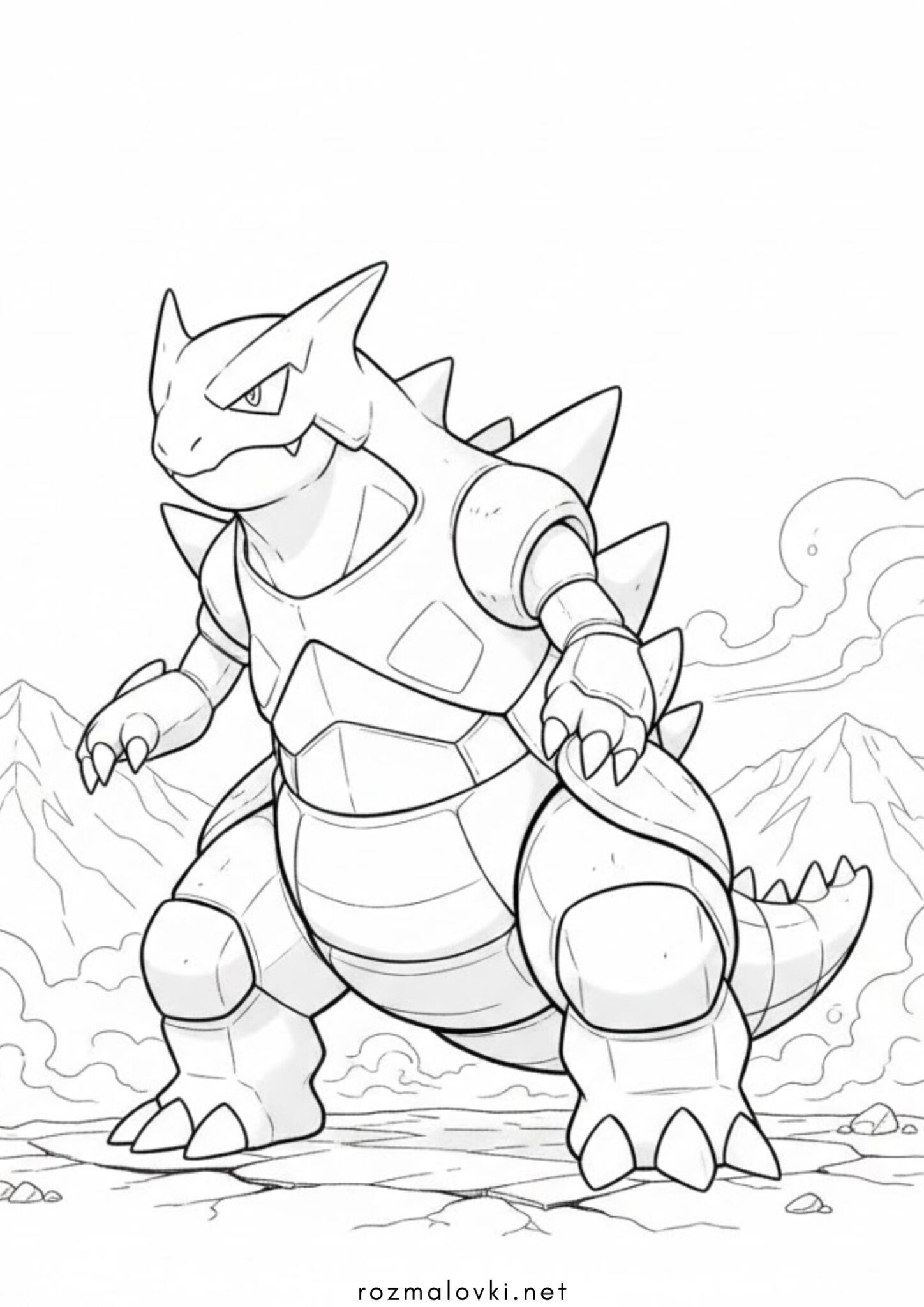 Раскраска Покемон Тіранітар