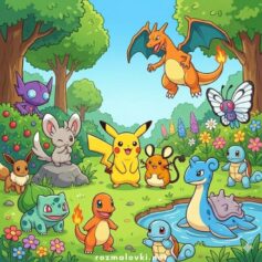 Покемони (Pokemon) розмальовки - Роздрукувати безкоштовно А4, скачати 