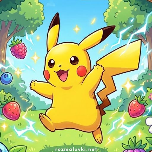 Розмальовки Пікачу