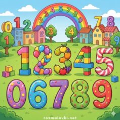 Цифри розмальовки для дітей - Роздрукувати безкоштовно А4, скачати