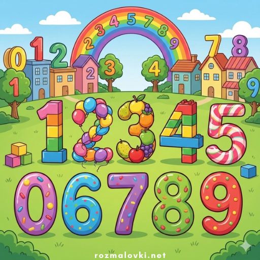 Розмальовки Цифри