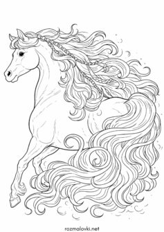 Кінь з шикарною гривою