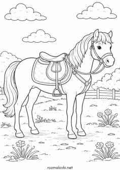 Кінь з сідлом