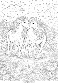 Коні у полі